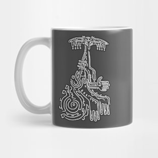 White on Gray Rauru Geoglyph (Totk) Mug